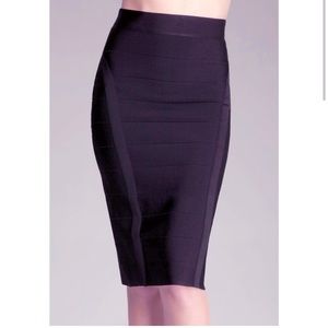 Bebe bandage bodycon pencil skirt black